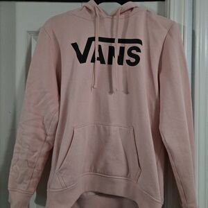 Vans Light Pink Hoodie with Black Logo
